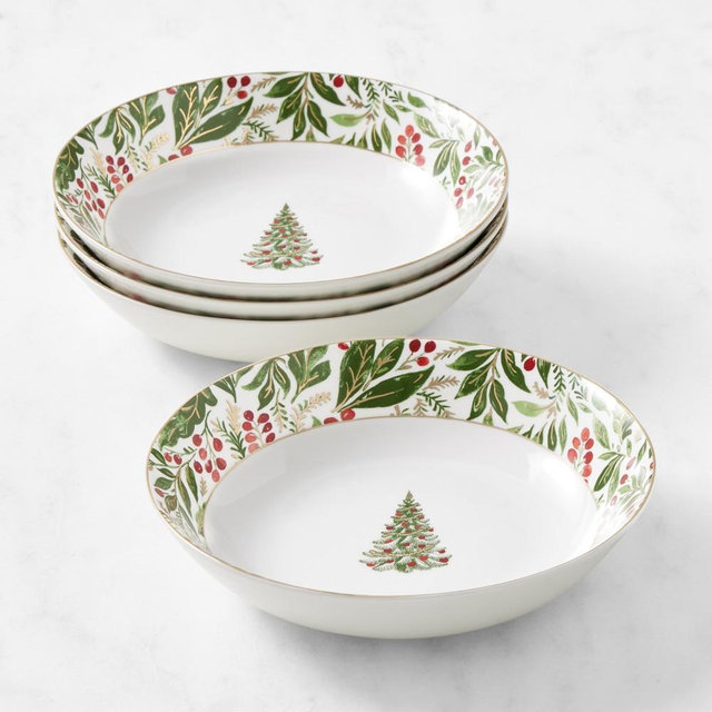 Noel Pasta Bowls, Each, Green