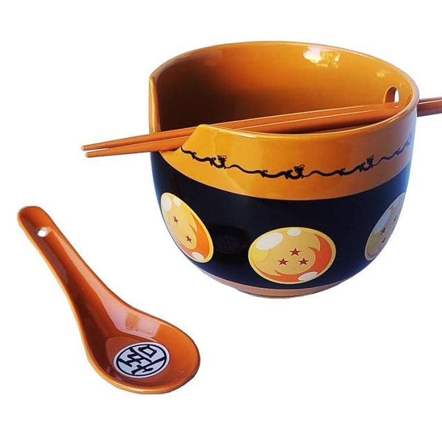 Culture Fly Dragon Ball Z - Ramen Bowl Bundle Set with Ramen Bowl, Spoon, and Chopsticks