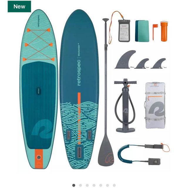 Retrospec Weekender Inflatable Stand Up Paddle Board 10'6”