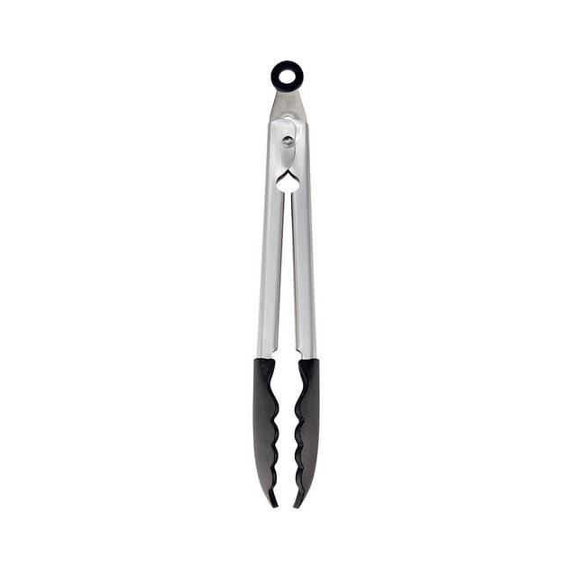KitchenAid Silicone Tipped Stainless Steel Tongs, 9 Inch, Black