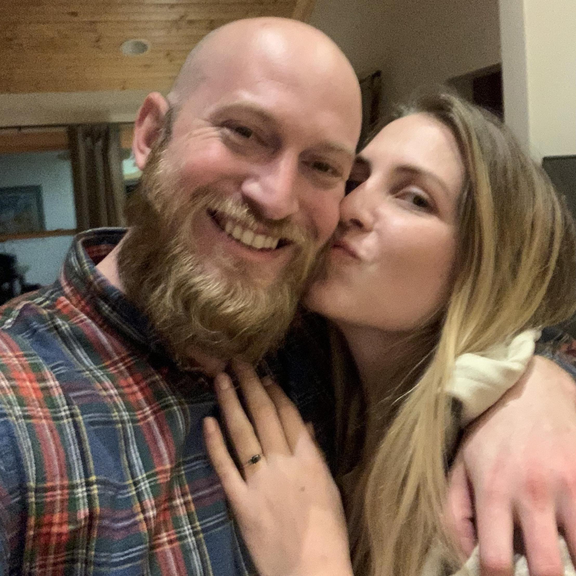The only picture we have from the night of our engagement in the Shenandoah Valley.