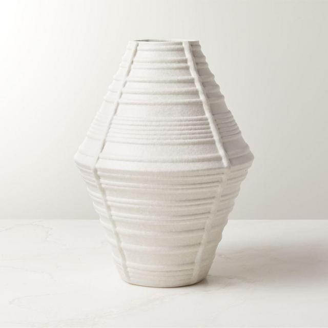 Sentra Textured White Vase