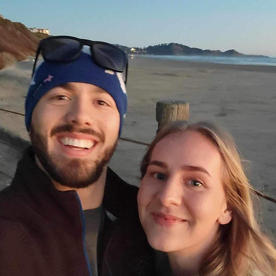 Kyla and Marc tried hard to get sunset photos for their Christmas cards here, and ended up using none of them.