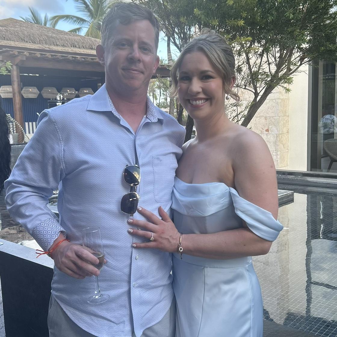First picture as an engaged couple, April 2025.
