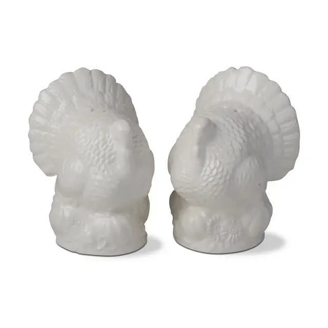 tagltd Turkey Salt & Pepper Set Shaker Set For Thanksgiving Harvest Autumn Fall
