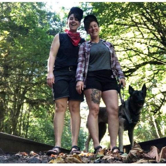 family photo while summertime camping!
