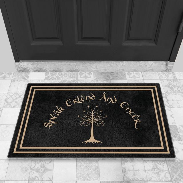 Speak Friend and Enter Doormat Lord of The Rings Welcome Mat Housewarming Gift Custom Personalized Door Mat DM01-060
