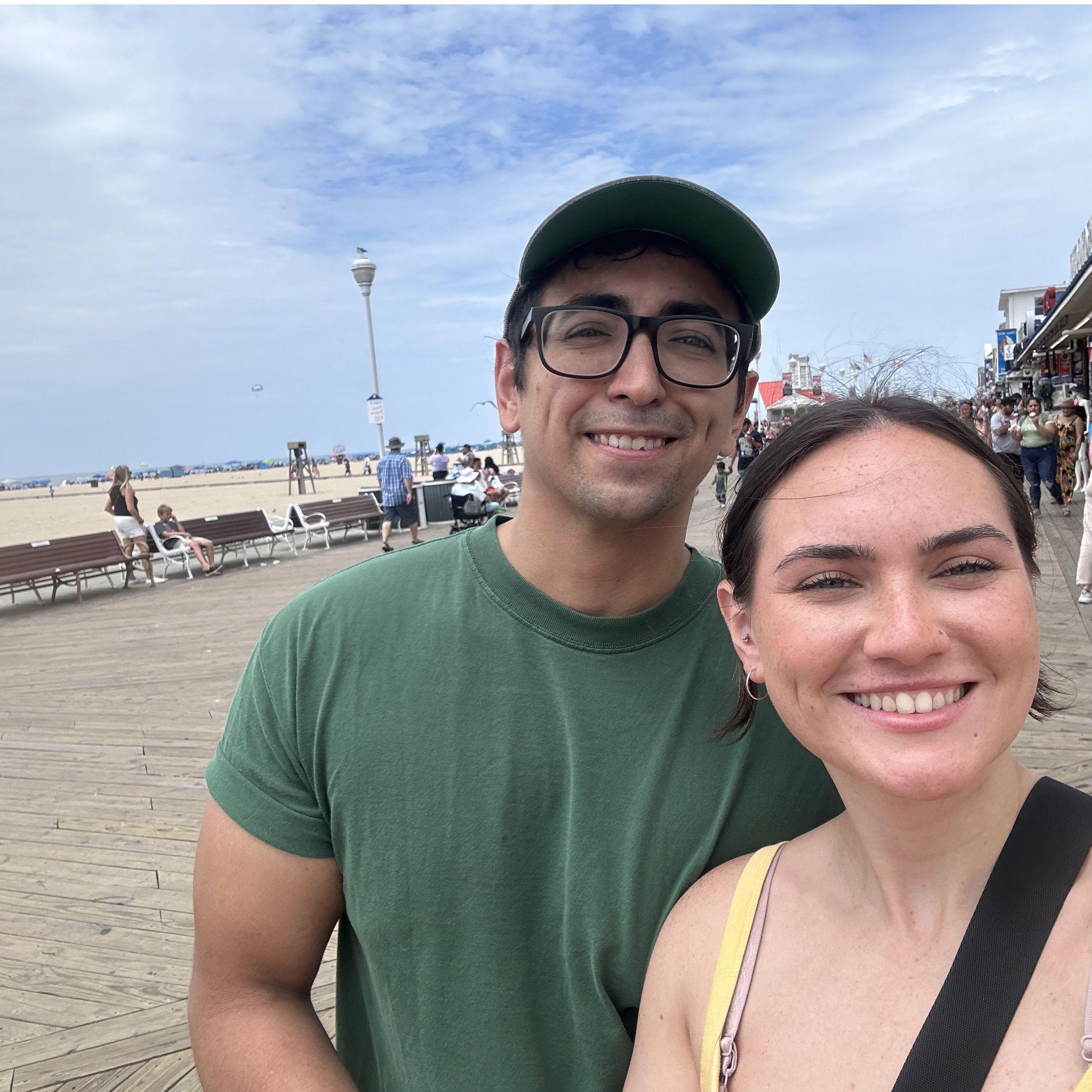 Tristan's first time on the boardwalk in Ocean City!