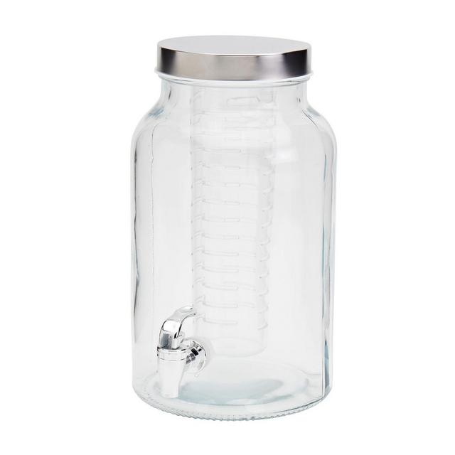MASON CRAFT & MORE 1.5 Gallon Glass Drink Dispenser with Infuser and Screw-off Wide Lid