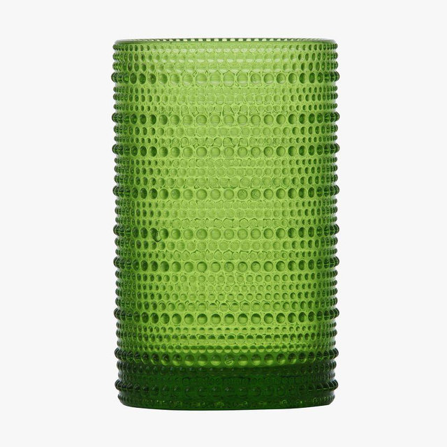 Jupiter Beaded Tall Drinking Glasses, 13 oz., Set of 6 - Fern