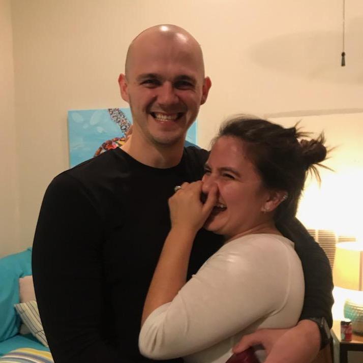 This was taken shortly after he proposed..told you I looked like a mess