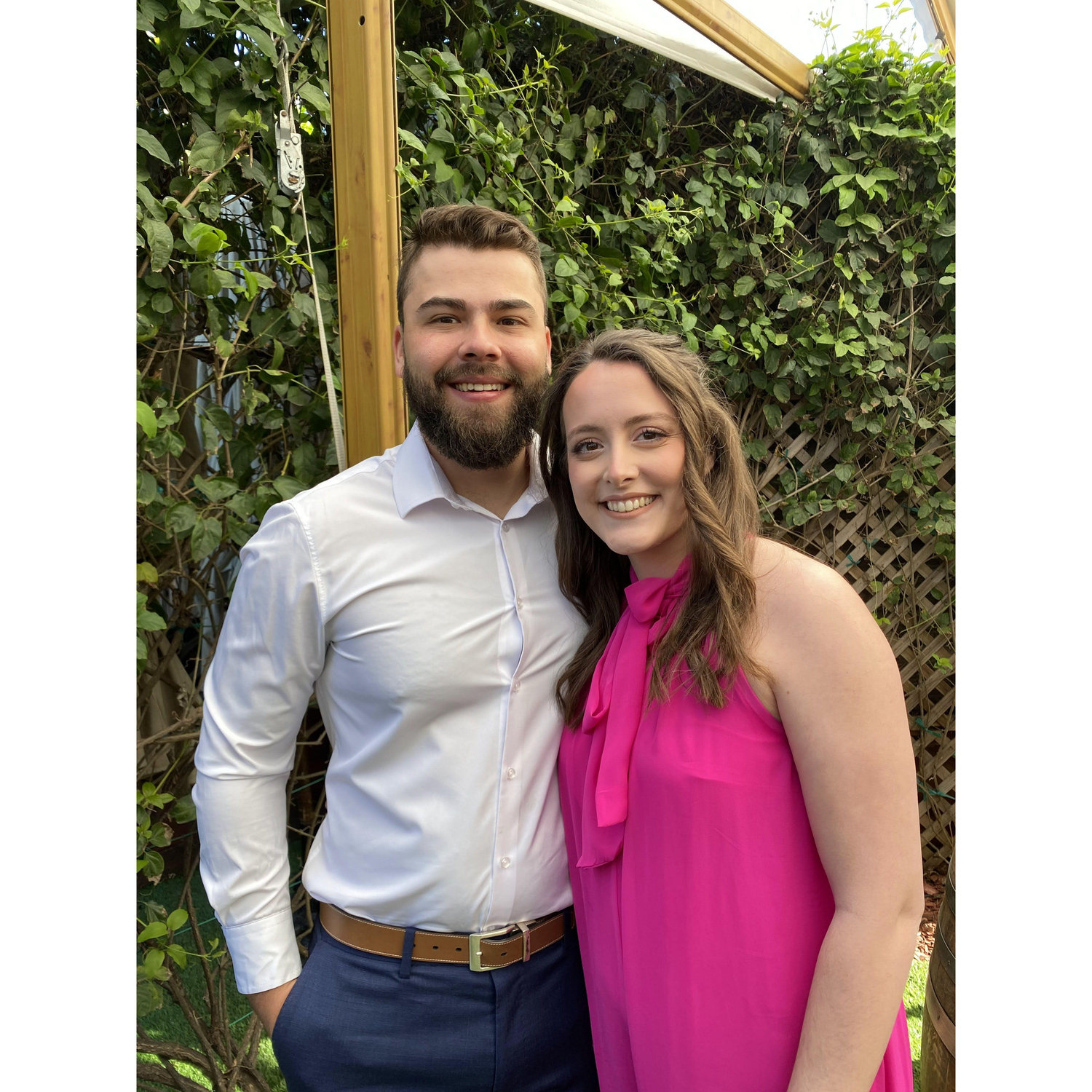 Pic together at Dana's cousin Aaron and Rachel's wedding in 2024!