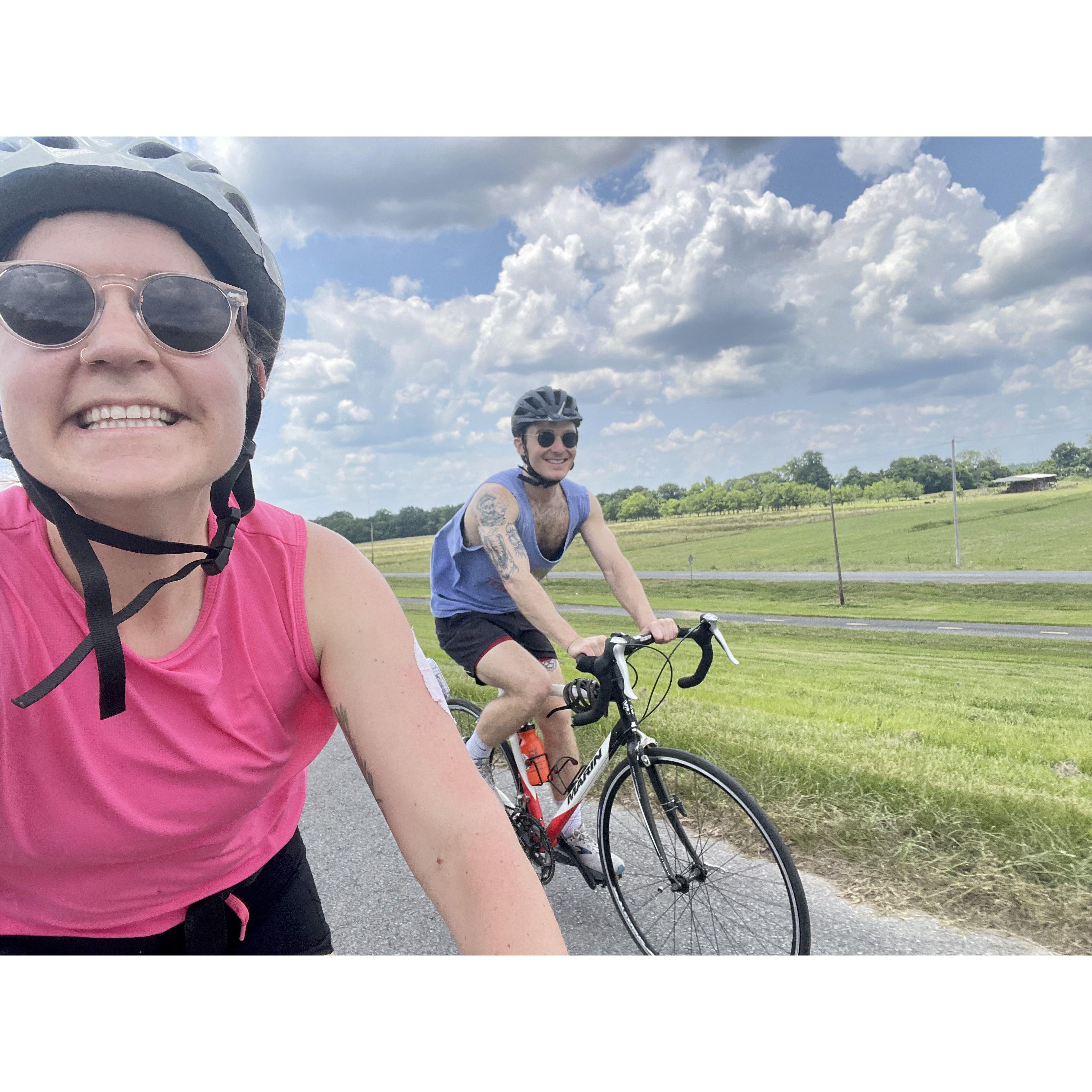 May 2023: Biking the levee together