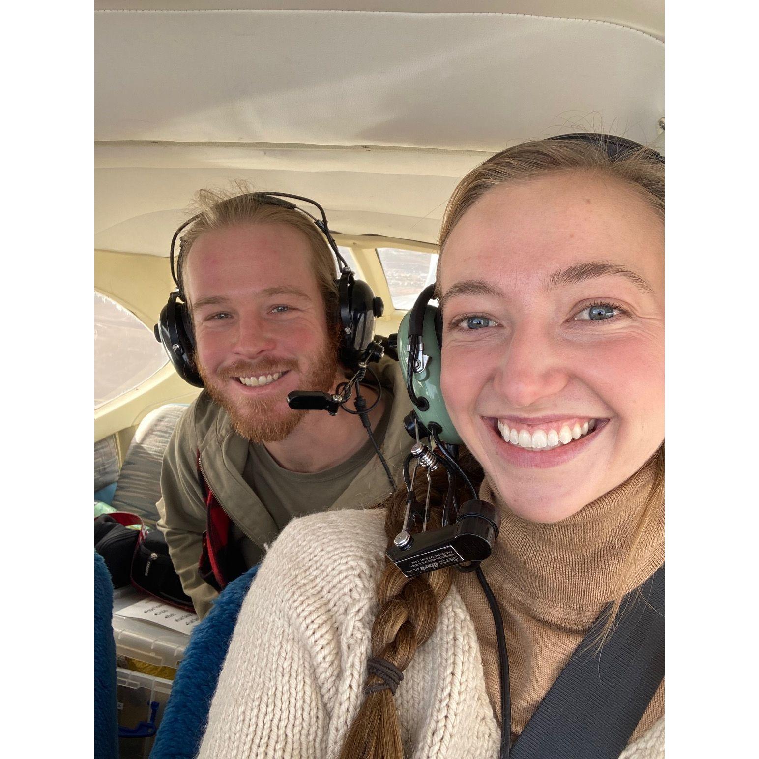 flight lesson for Jules' birthday