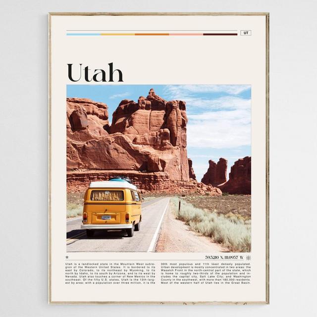 Utah Travel Poster, Utah Wall Art, Utah Poster, Utah Photo, Utah Print, Utah Wall Decor, United States Poster Print, Desert Print, Digital