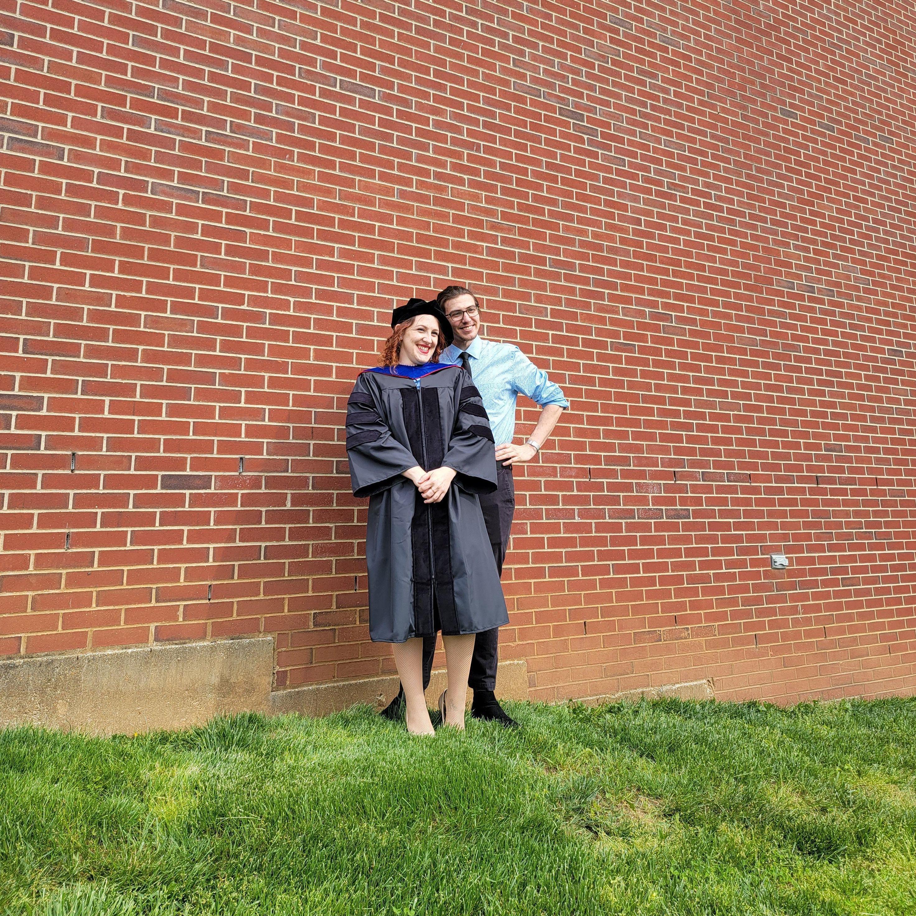 May 2021: Katlin finally gets her fancy Doctor hat!