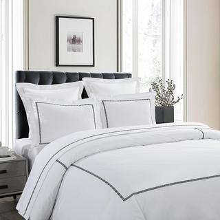 3-Piece Duvet Cover Set with Colored Embroidery
