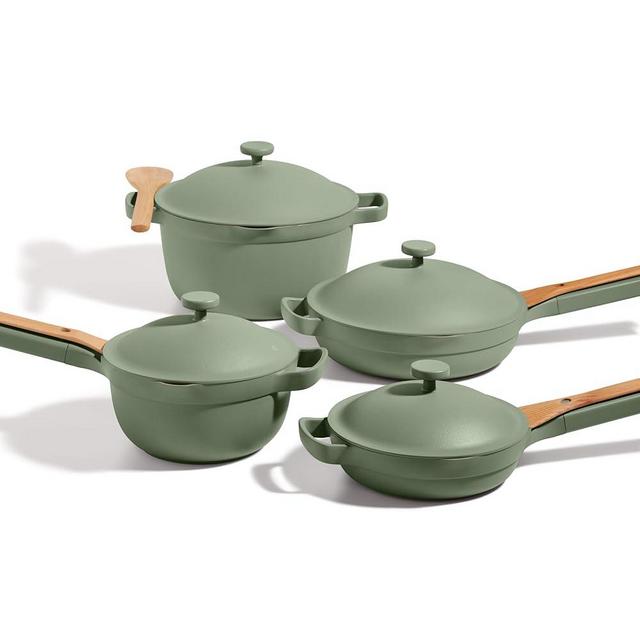 Our Place Cookware Set - 13-Piece Kit Including the Always Pan, Perfect Pot and Spatulas | Multifunctional, Toxin-Free Nonstick | Heat Safe up to 450°F | Oven, Stove, Induction Compatible | Sage
