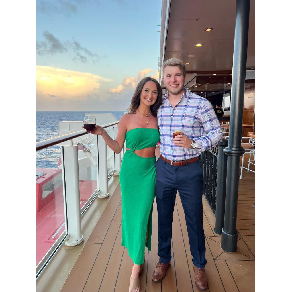 This was taken on their post-bar vacation to the Carribean. It was also Meghan's first time leaving the country!