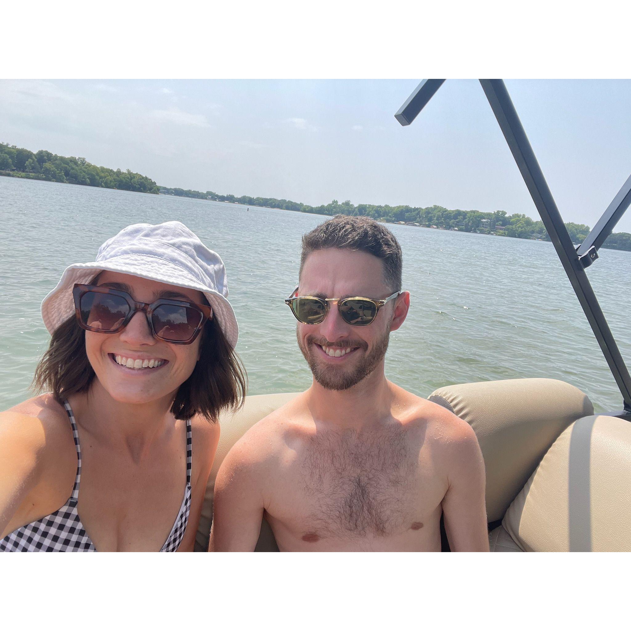 Claire and Jake enjoy summers on the lake... almost makes the Minnesota winters worth it