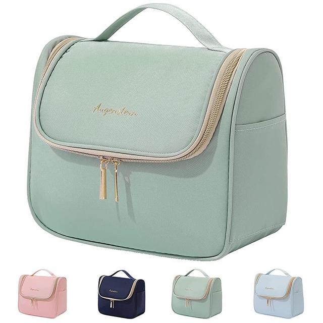 Makeup Bag Travel Cosmetic Bag Hand-Portable Girl Cosmetic Bag For Women Large Toiletry Bag Organizer (Green)