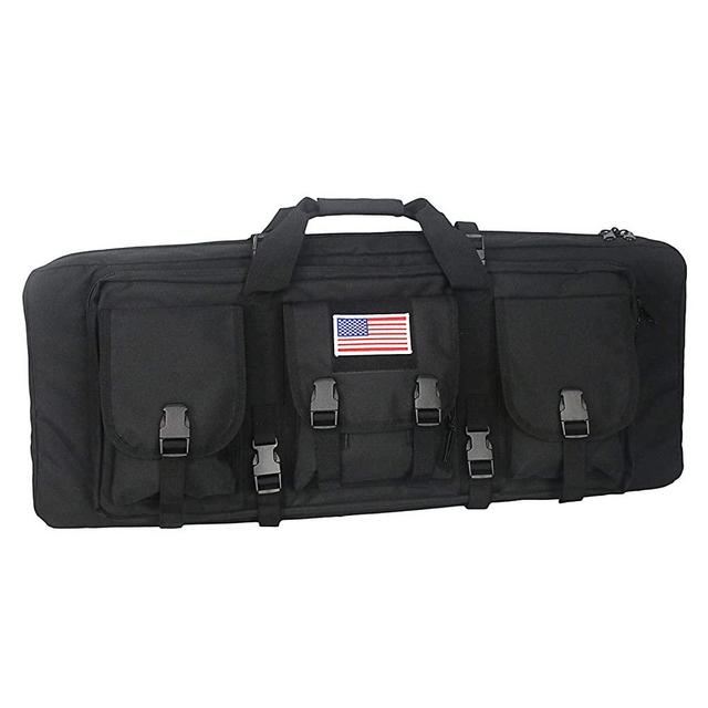 Lovely People 32 Inch Double Rifle Bag Outdoor Tactical Carbine Cases Water dust Resistant Long Gun Case Bag for Hunting Shooting Range Sports Storage and Transport