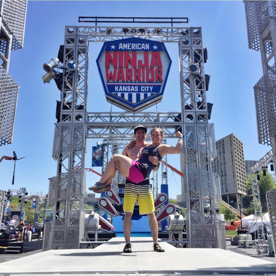 On American Ninja Warrior set in Kansas City.