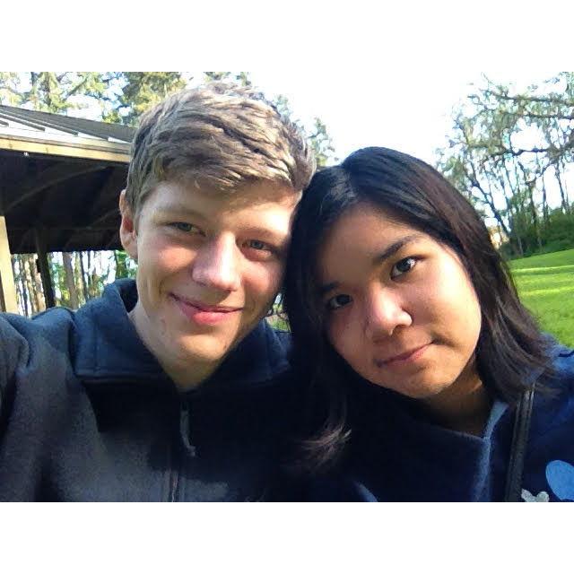 Us in 2016 on our first year anniversary picnic in the park