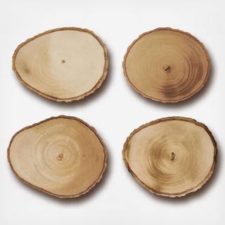 Vinyard Market Log Coaster, Set of 4