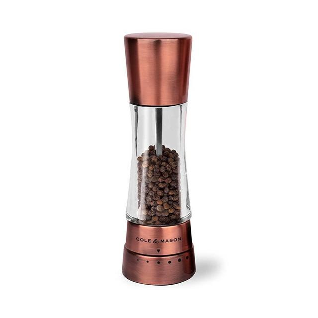 COLE & MASON Derwent Pepper Grinder - Copper Mill Includes Gourmet Precision Mechanism and Premium Peppercorns