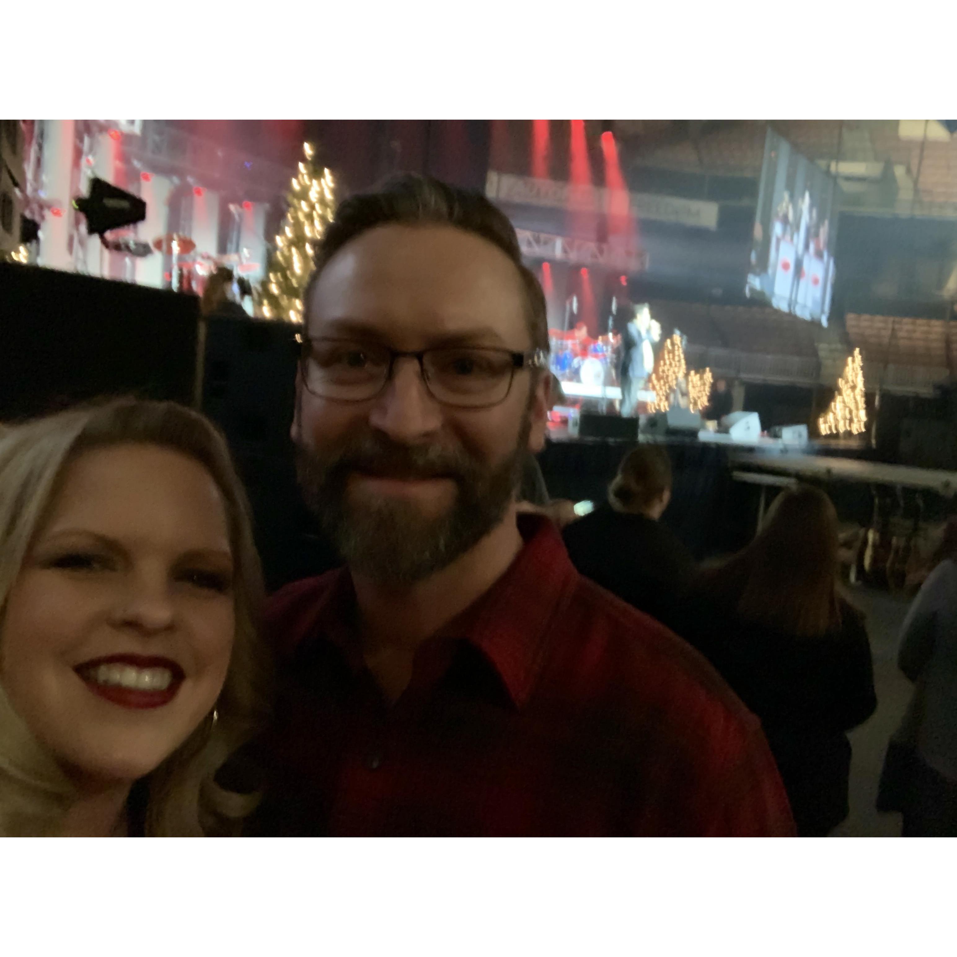 Getting ready to sing at the Christmas at the Arena show with Manchester Christian Church. So fun and so beautiful!