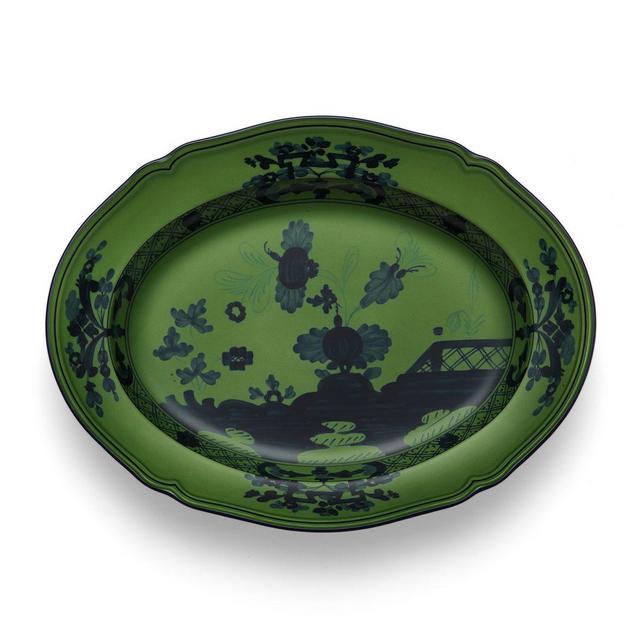 Oriente Italiano Oval Platter, Malachite