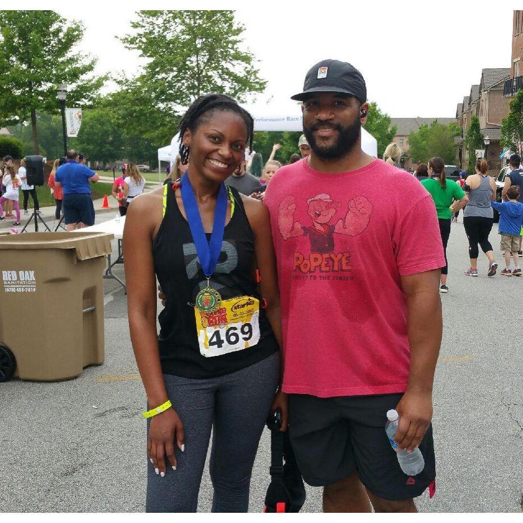 We run marathons together.