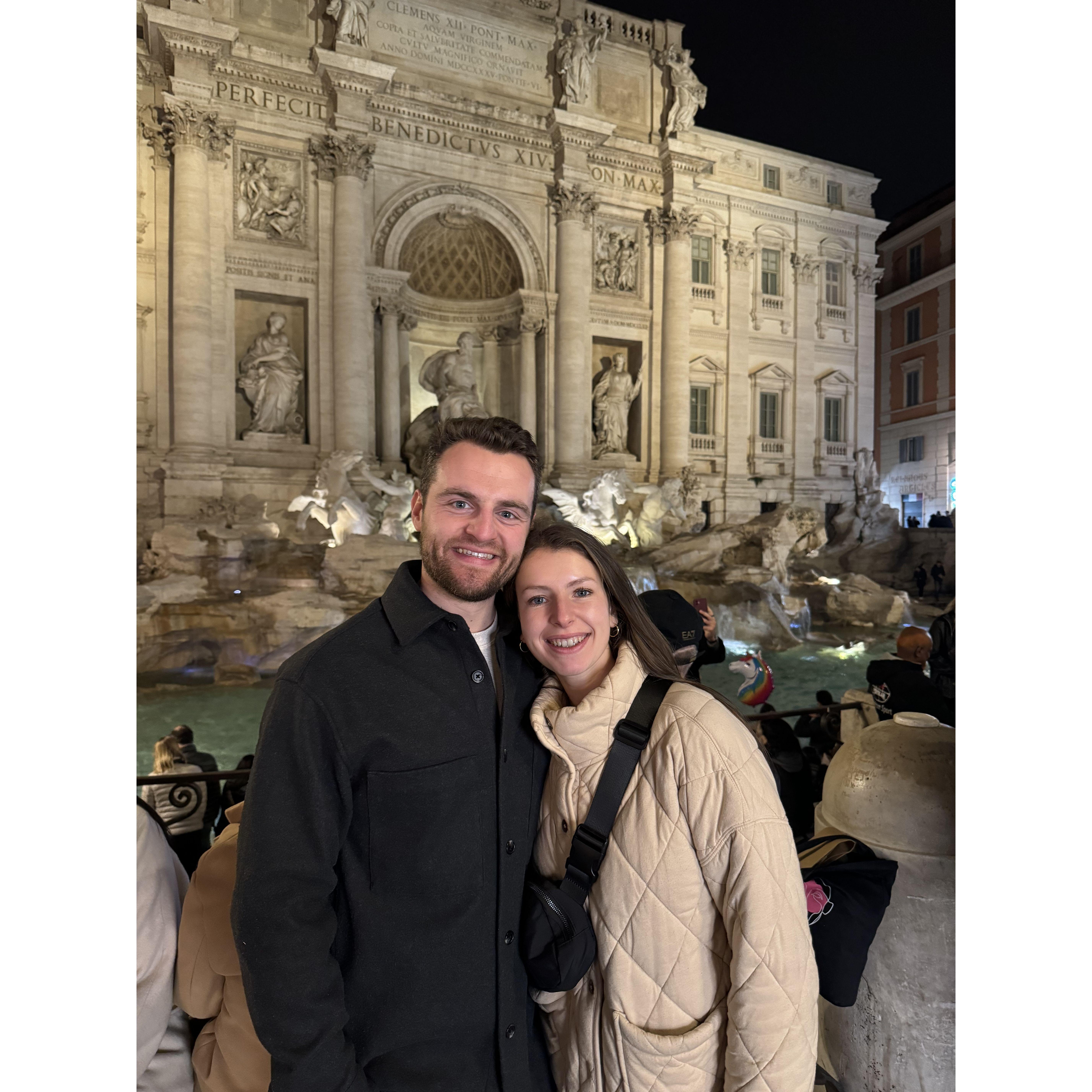 The iconic Trevi Fountain in Rome.