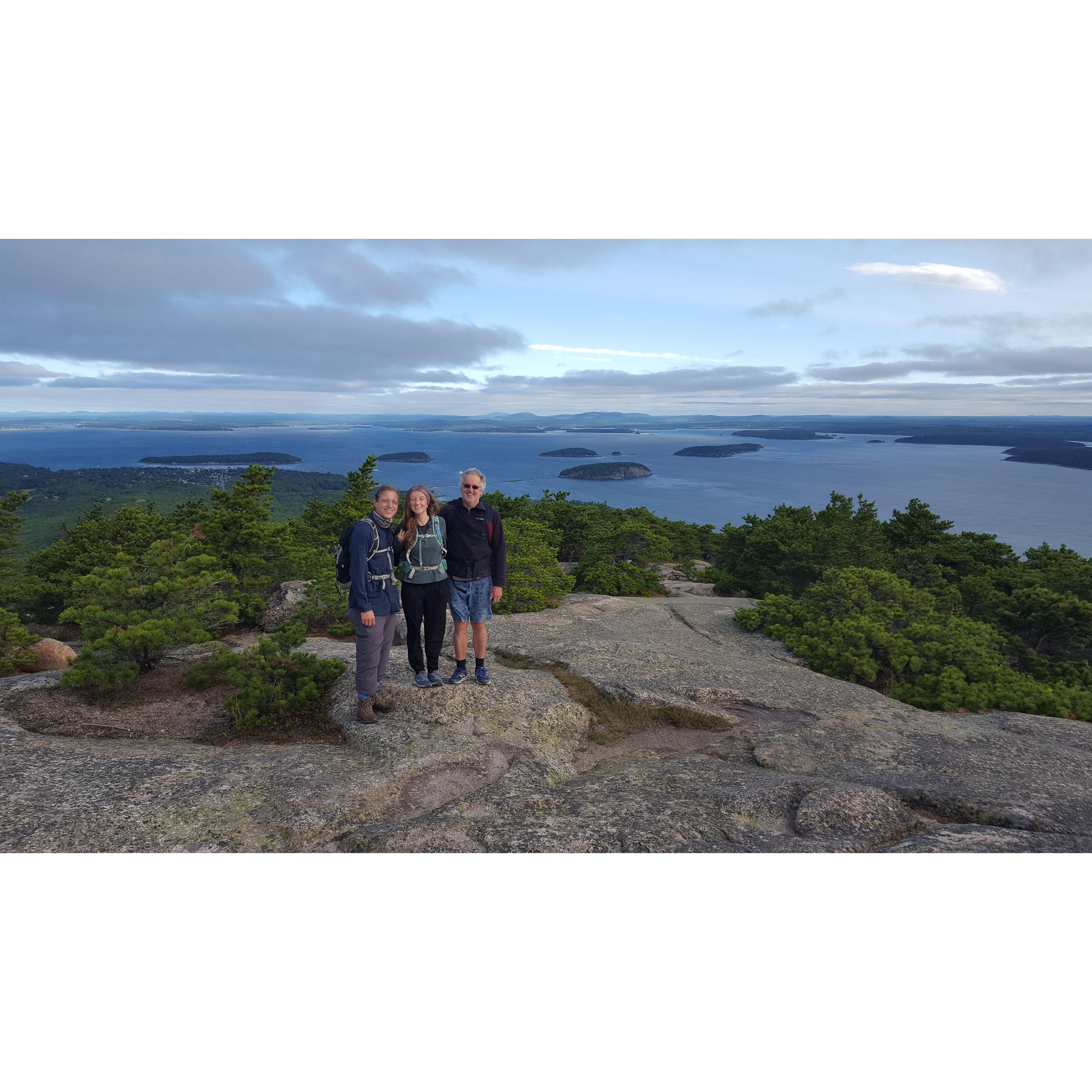 Hiking with Tara's dad in Acadia