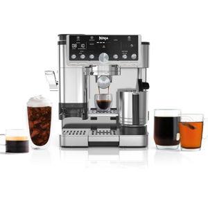 Ninja Luxe Café Pro Series, Espresso Machine, Drip Coffee, Cold Brew, Hot Water, Integrated Tamper, Built-in Grinder, Hands-Free Frother for Cappuccinos, Lattes, Americanos, Dairy or Non-Dairy, ES701