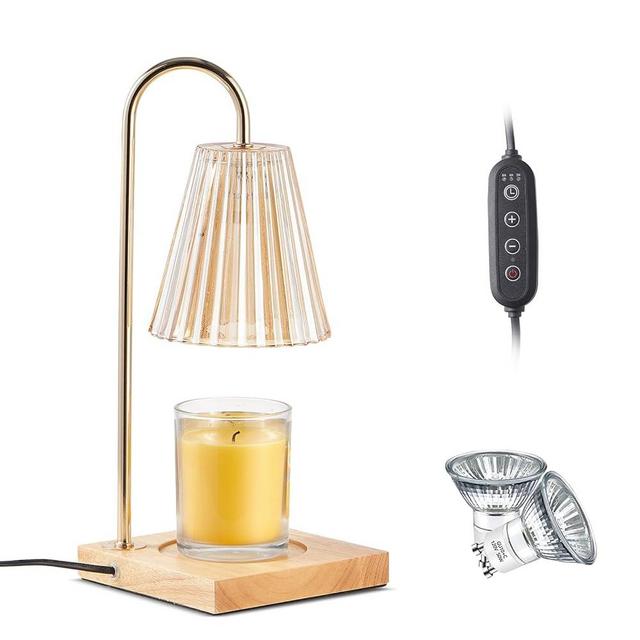 Sfiracle Candle Warmer Lamp with Dimmer - Electric Candle Lamp Warmer with Timer,2H/4H/8H Dimmable Candle Lamp,Candle Warming Lamp with 2 Bulbs,Elegant Candle Warmer Light,Christmas Gifts for Mom