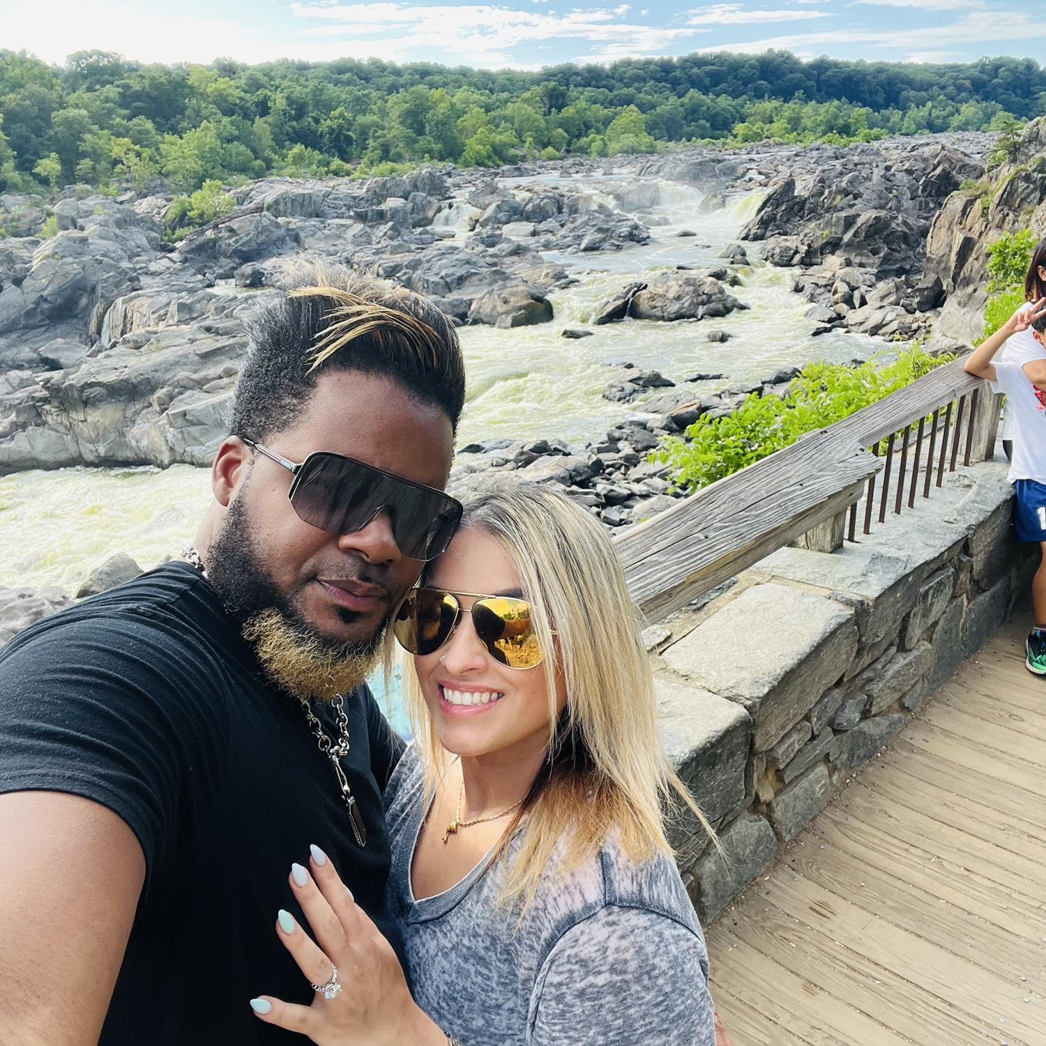 We love taking hikes at Great Falls, but we love taking pics together even more! #WeSaidWeWood