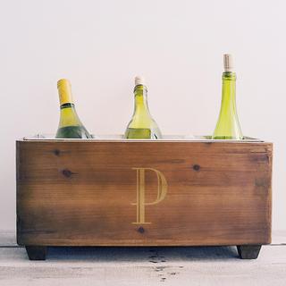 Personalized Wooden Wine Trough