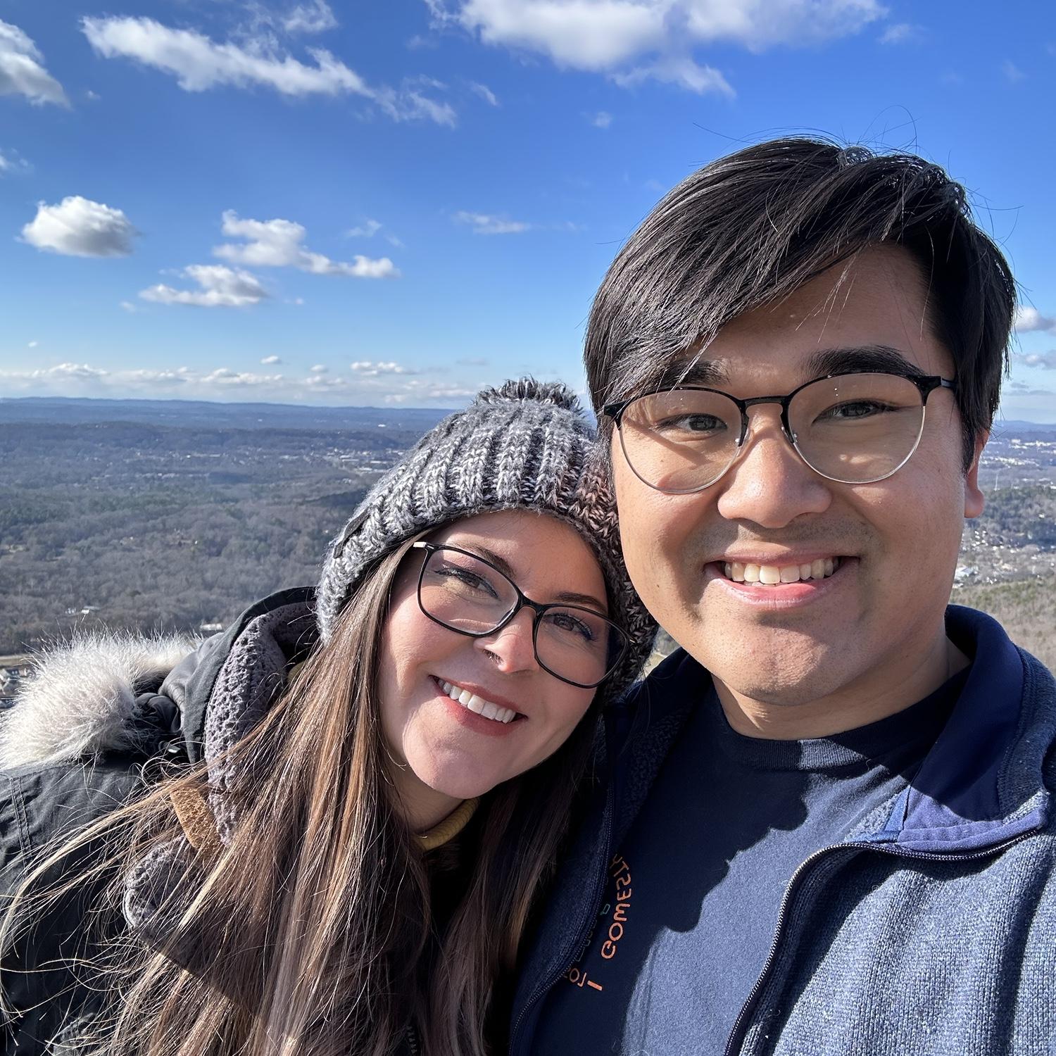 Lookout Mountain, TN. You can see 5 states from this lookout!
