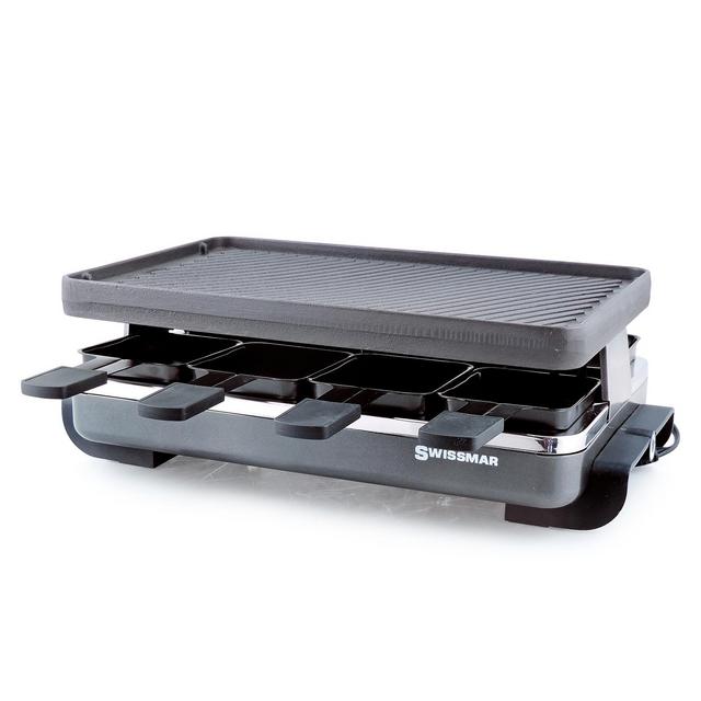 Classic Raclette Party Grill with Reversible Cast Aluminum Grill Plate