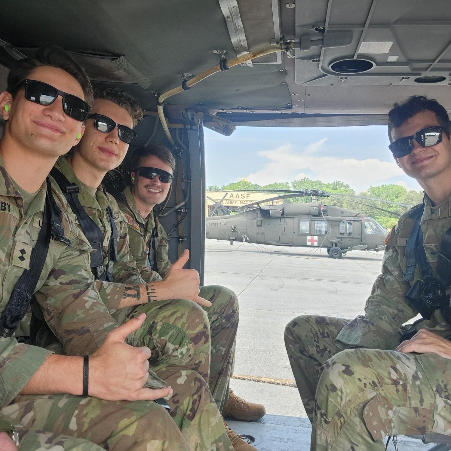 Will, Skyyler, Jacob, and Devon going for a quick flight!