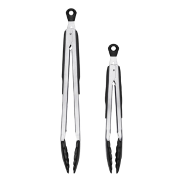 OXO Good Grips 2-Piece Tongs with Nylon Heads Set
