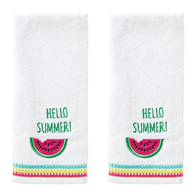 SKL HOME Hello Summer Hand Towel Set, White
