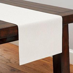 Wheaton Stripe Table Runner, Flax