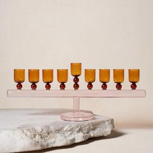 Glass Chanukiah