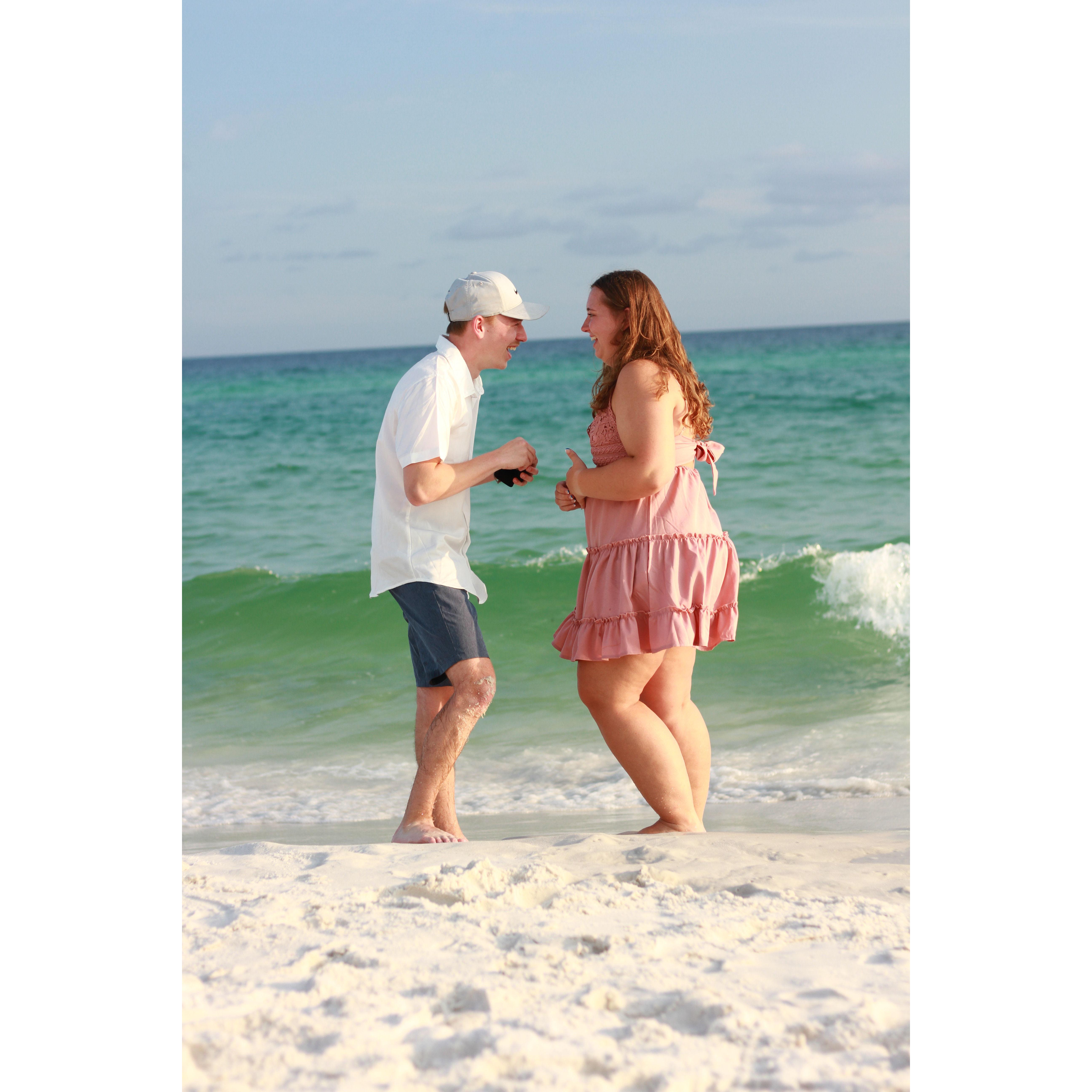 Us laughing that I couldn't get my other ring off.. it did come off eventually!