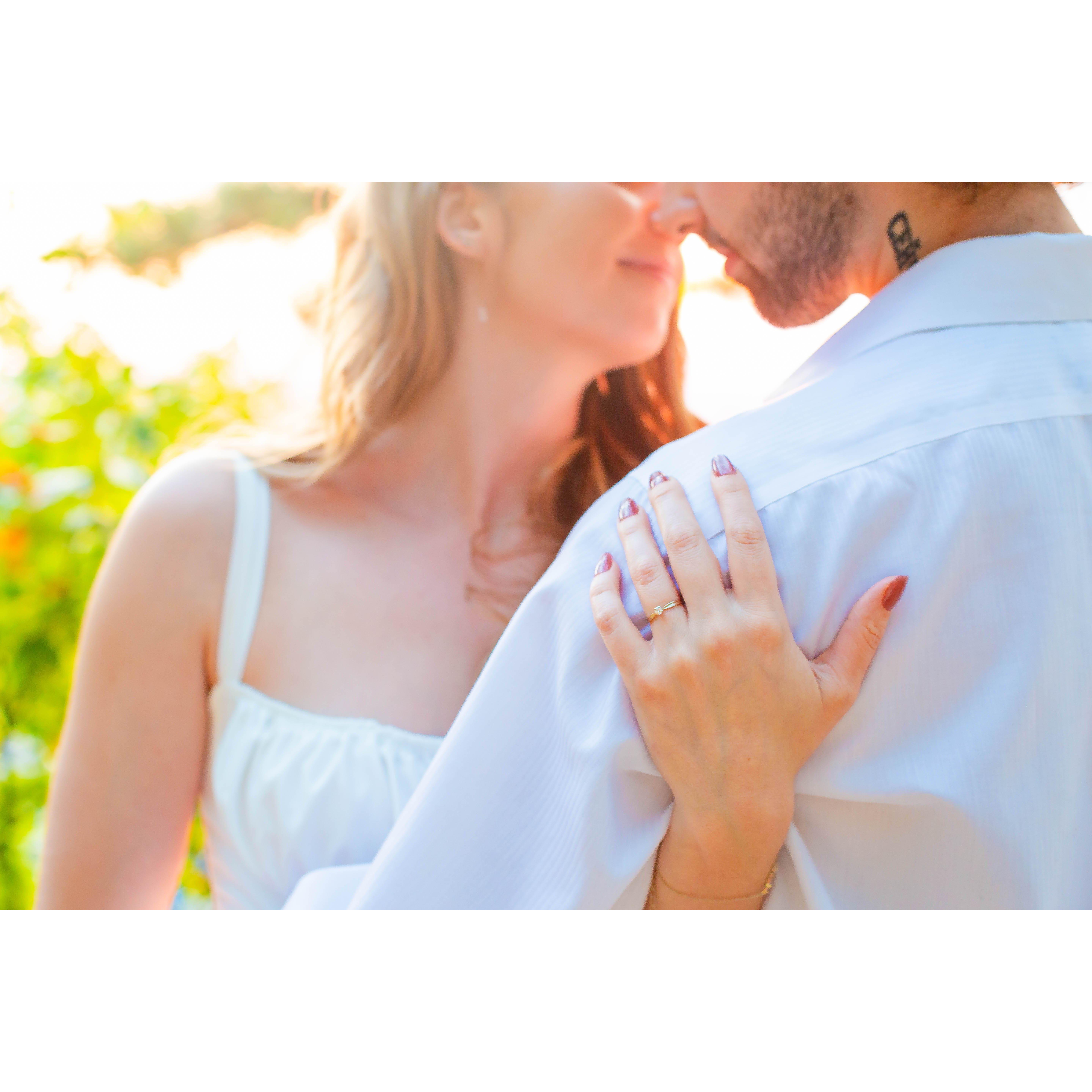 Andrei proposed to Lindsey with his mom's first ring. It happened to be the exact color they were looking for!