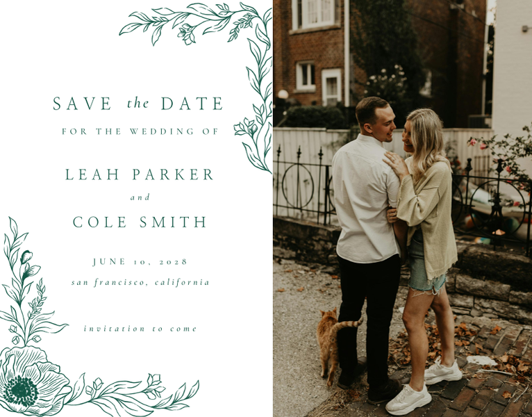 Fiora Photo | White | Zola Save The Dates
