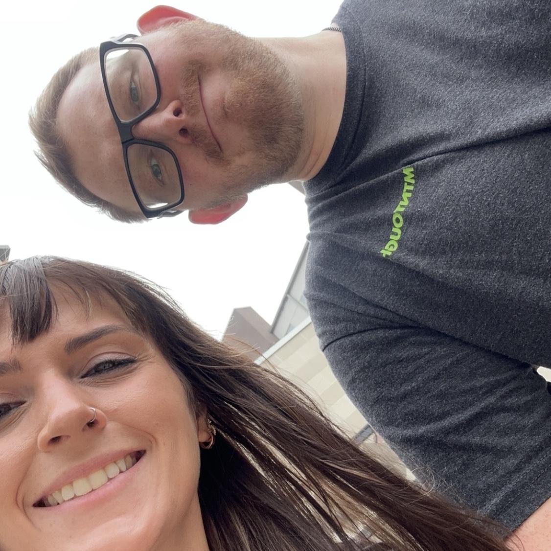 The day we got engaged! (Sabra had no idea what was happening)